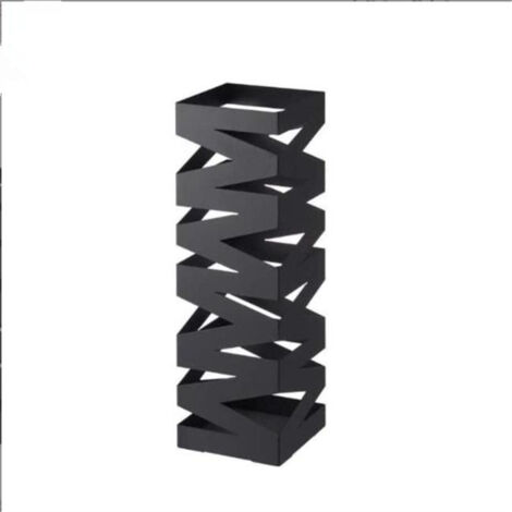 Porte parapluies en Métal, Carré , Support pour Parapluies, 48,5 x 15,5 x 15,5 cm, Noir (1/3)