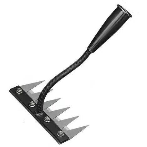 Rateau Jardin, Râteau De Désherbage avec des Gants, Rateau De Jardin en Acier Au Carbone,Outils De Râteau à Main, Outil Jardinage pour Désherbage Ameublissement du Sol Semis (6 Dents) (1/3)