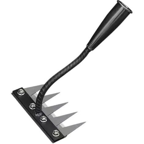 Rateau Jardin, Râteau De Désherbage , 5 Teeth Outils De Râteau à Main, Rateau De Jardin en Acier Au Carbone, Outil Jardinage pour Désherbage Ameublissement du Sol Semis, Pas de bâton (1/3)