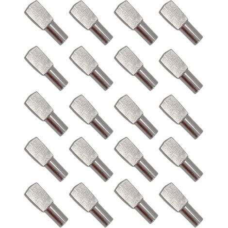 20 Chevilles De Support D'étagère LYCXAMES, 5mm, Taquets En Forme, Argent