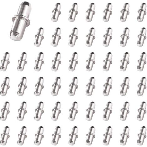 50 Pièces 16x5 mm Taquets d'Étagère, Goupilles de Support D'étagère, pour Meubles de Bibliothèque D'armoires de Cuisine (1/5)