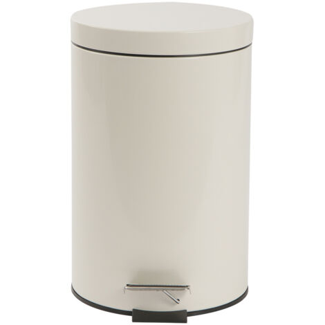 3L Poubelle Salle Bain Blanc - Poubelle à Pédale Inoxydable (1/5)