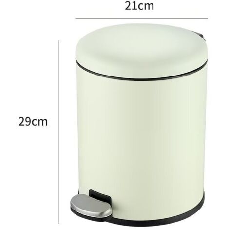 Poubelle Salle De Bain 6L à Pédale Mince Lovewind - Gain De Place Avec Couvercle Silencieux
