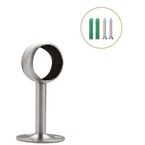Increway Lot de 2 supports avec tube pour penderie en acier inoxydable, Dia 32mm