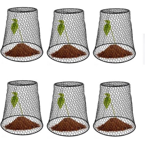 Cloches de Jardin, Chapeaux pour Plantes, Cage de Protection des Plantes avec 10 Piquets de Jardin Protège Les Plantes des Animaux 3 Pièces,Noir