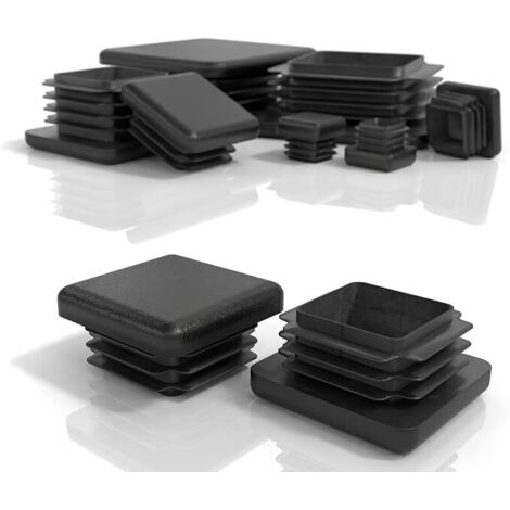 Bouchons à lamelles 30x30 mm pour Tube carré Bouchons carrés en Plastique PE Bouchon Pied de Chaise Bouchon Tube Carré pour Tubes Métalliques, Chaises, Canapés, Tables et étagères 4 pcs. (1/5)