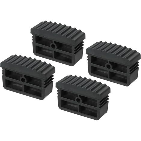 Embouts d'Échelle, 4 Pièces des en Caoutchouc Antidérapants pour Pieds d'Échelle, Protection de Remplacement pour Échelle, Noir