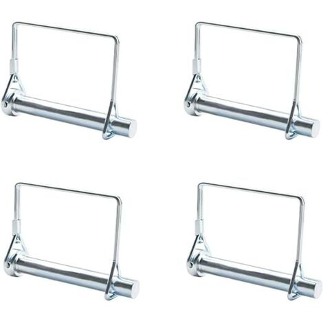 4 Pack Goupille de blocage d'arbre, 5/16 pouces Pto goupille de verrouillage avec retenue de fil carré pour jardin de pelouse de remorques de ferme (1/5)