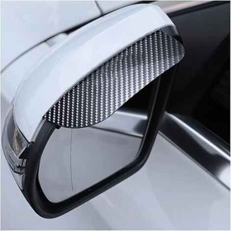 2 Pièces Rétroviseur Pluie Sourcils, Protecteur De Pluie Pour Rétroviseur En Fibre De Carbone, Anti-Pluie Cache Pour Rétroviseur Arrière De Voiture, Accessoires Rétroviseurs Latéraux Voitures (1/5)