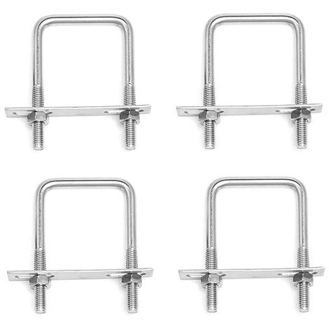 Boulons en U en acier inoxydable, vis en forme de U, 2,2 de construction en forme de U, collier de serrage de tuyau en forme de U, bloc d'écrou, M6, M8, 304