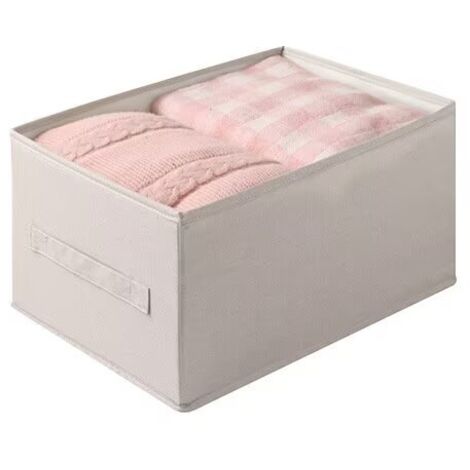 Boîte de rangement en tissu,Bacs de rangement pliants ,Underwear, underwear, socks storage box,Beige(36x25x20) (1/2)