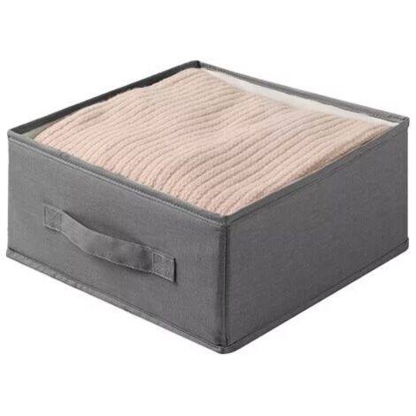 Boîte de rangement en tissu,Bacs de rangement pliants ,Underwear, underwear, socks storage box,Gris(28x28x10) (1/2)