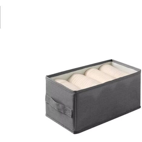 Boîte de rangement en tissu,Bacs de rangement pliants ,Underwear, underwear, socks storage box,Gris(28x14x10) (1/2)