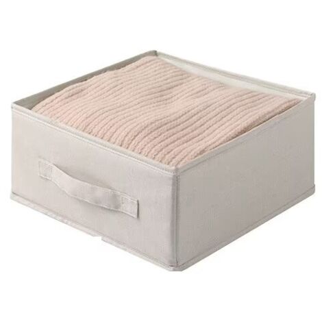 Boîte de rangement en tissu,Bacs de rangement pliants ,Underwear, underwear, socks storage box,Beige(28x28x10) (1/2)