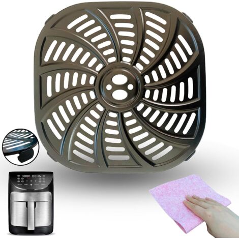 Plaque de cuisson pour Air Fryer pour des résultats croustillants, lavable au lave-vaisselle, pièce détachée(22.6x22.6cm) (1/4)