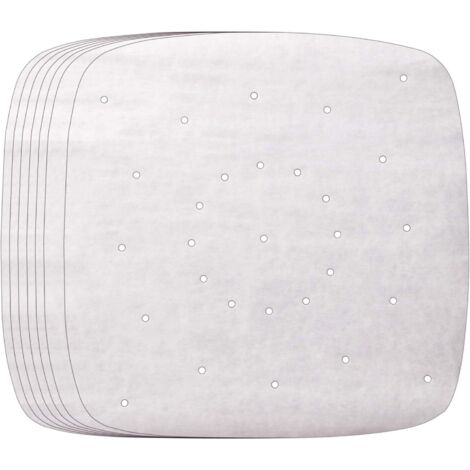 Lot de 100 feuilles carrées perforées pour friteuse à air comprimé 21,6 cm (1/5)