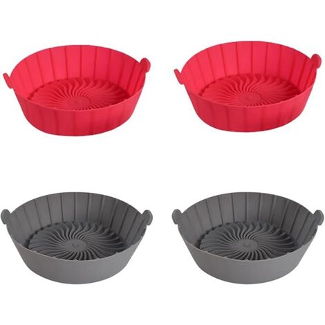 4 Pot en silicone Air,Moule Silicone Air Fryer Accessoire, FryerMoule Air FryerConvient pour four,Micro-ondes, Friteuse à air (1/5)