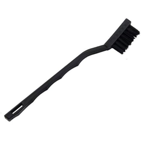 1 Pièces Mini Brosse de nettoyage et avec Manche Incurvé en Plastique Noir pour Nettoyer Rouille Les Taches D'huile Poussière Peinture(Nylonse) (1/2)