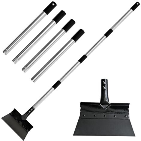Pelle de jardin multifonction avec poignée télescopique 174 cm et 4 sections, acier inoxydable antirouille, enlever les mauvaises herbes de jardin et enlever la mousse pour terrasse et allées (1/5)