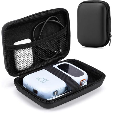 Sacoche pour imprimante d'étiquettes SUPVAN E10, Nelko P12, NIIMBOT D11 D110, Phomemo D30 Bluetooth, appareil photo numérique (dimensions extérieures : 16 x 13 x 6 cm) (1/5)