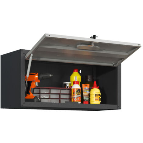 Armoire murale métal 34.5x75x30 cm porte verrouillée garage cuisine atelier