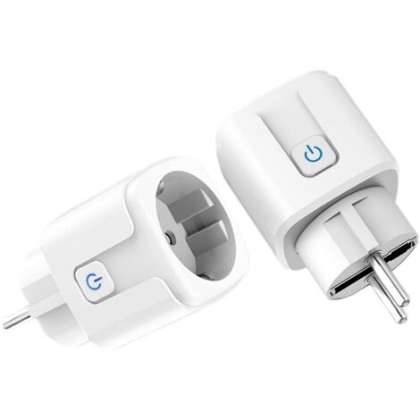 prise connectée wifi tuya 20a avec mesure de consommation commande vocale ai et télécommande par smartphone fiche européenne