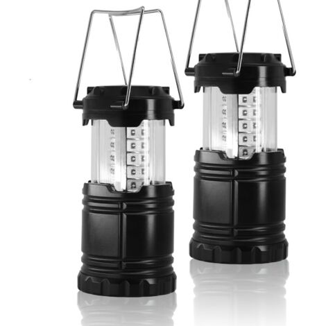 Lampe de Camping Led Pliable2 Pièces Lanterne de Camping Portable Etanche Lampe Torche Ipx5 Pour Eclairage Extérieur Camping, Randonnée, Jardin, Pêche, Etc.