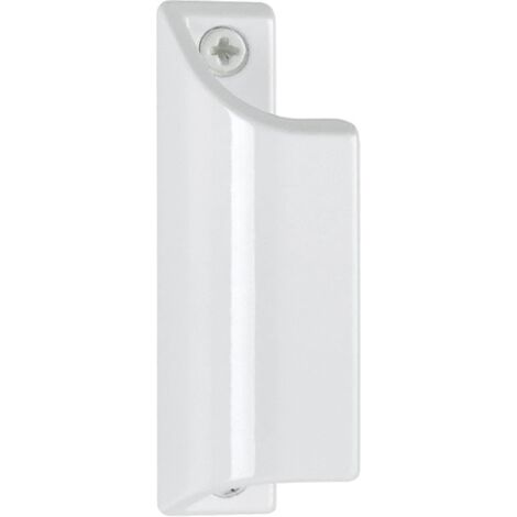 Hoppe – Poignée de tirage 430 aluminium blanc RAL9010 longueur 90mm – Entraxe 78mm ergonomique – 517084