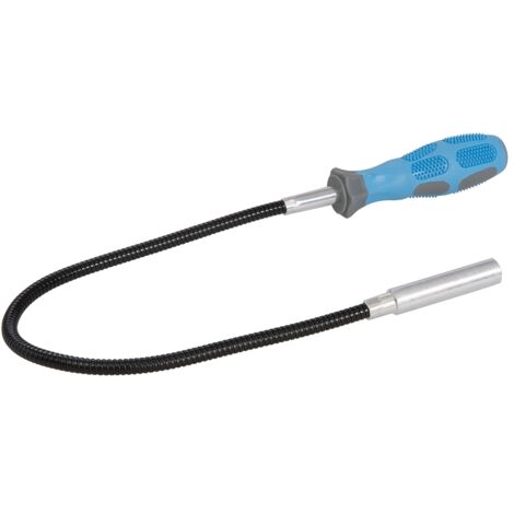Silverline – Outil magnétique flexible de ramassage 600 mm – Acier résistant – Poignée antidérapante pour confort – Récupération objets métalliques