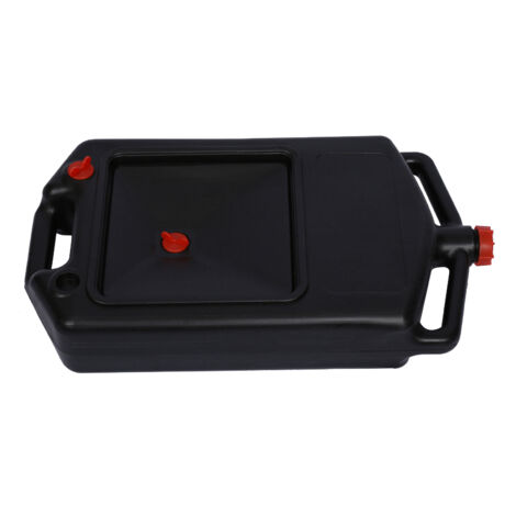 Wiltec – Bidon de vidange d'huile 15 litres – Bac collecteur en plastique – Élimination sans éclaboussures – Bouchon à vis pour vidange propre
