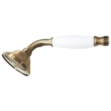 Douchette en laiton couleur bronze avec manette blanche Pollini Acqua Design Niky DOC2300.B.D.BR  Bronze