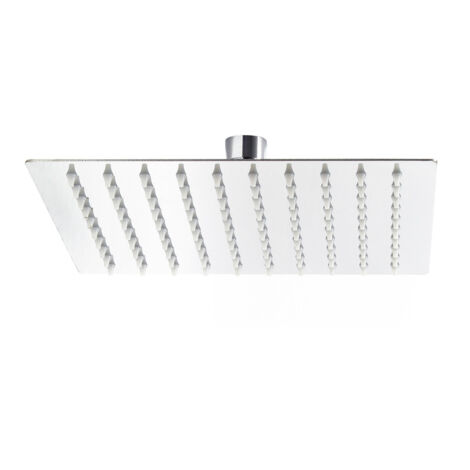 Wiltec – Pommeau de douche carré 30x30cm – Acier inoxydable – 144 buses pour effet pluie – Installation facile sans outils
