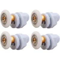 Roulettes Porte de Douche, 4 Pièces Roulette Porte Coulissante Douche en Laiton, Roulette Porte Coulissante, pour Remplacement de Douche Coulissante Verre Porte Coureurs Rouleaux (23MM)