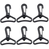 Mousquetons en plastique, mousqueton pivotant en plastique pour porte de poussée - Mousqueton rotatif - Mousqueton rotatif - Fermoir à boucle pour sangle, Noir(3.8cm)