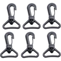 Mousquetons en plastique, mousqueton pivotant en plastique pour porte de poussée - Mousqueton rotatif - Mousqueton rotatif - Fermoir à boucle pour sangle, Noir(3.2cm)