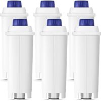 6 pièces Filtre de remplacement pour De'Longhi DLSC002, SER3017, 5513292811 - Compatible avec Dinamica, Magnifica S, Eletta Explorer, ETAM, EPAM et ECAM