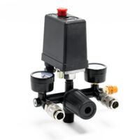 Wiltec – Régulateur de pression avec pressostat – Raccord filetage mâle 20,67 mm – Pression max 8 bars – 2 afficheurs manomètres – Valve de sécurité intégrée