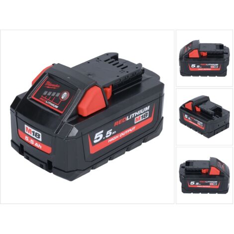 Milwaukee M18 HB5.5 Akku High Output 18V 5.5 Ah Li-Ion"-"181540309