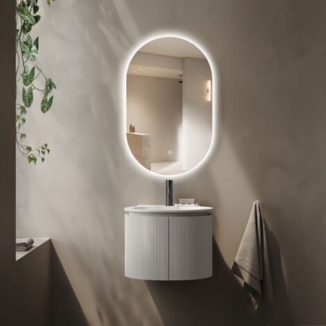 DILECI - Miroir Ovale Lumineux LED 50×80 cm (1/5)