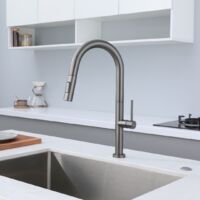DILECI - Robinet de cuisine avec Douchette Extractible gris metallique