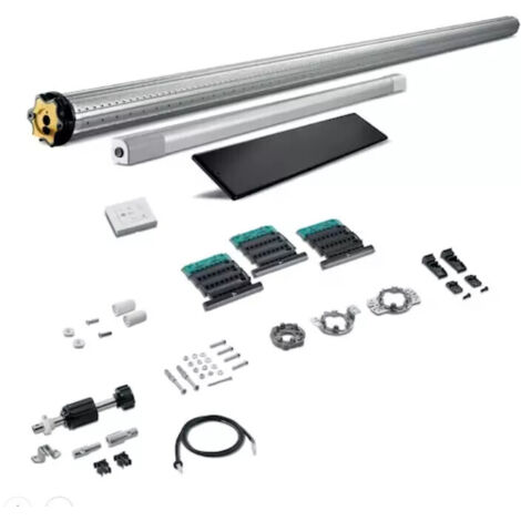 Somfy – Kit motorisation pour volet roulant solaire 10 Nm – Panneau solaire 2,5 W – Batterie 9,6 V – Commande Smoove – Installation sans électricité - RS100