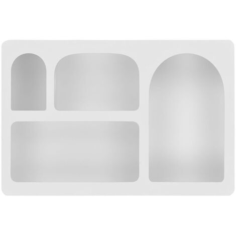 Étagère murale blanche 40x13x60 cm – MDF pour espaces modernes – Charge maximale 20 kg – Fixation murale incluse – House Nordic (1/5)