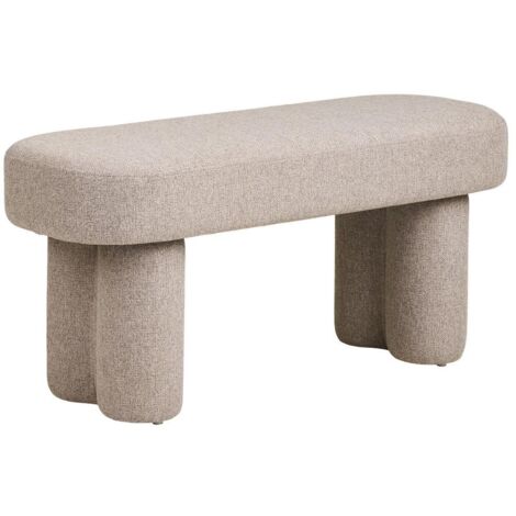Banc Weston – Banquette en tissu sable 95x36x45 cm – Structure en acier – Confort optimal pour espaces intérieurs – House Nordic (1/5)