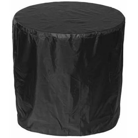 Schwarze Grillabdeckung 71 x 73 cm [1000 Wasserdruck] 1 Stück runde staubdichte Regenabdeckung aus Polyester