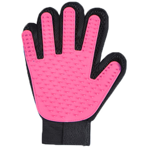 Tierhaarentfernungshandschuhe, Rosa, Rechte Hand, 23 x 17 cm, 1 Stück, Passend für Hunde- und Katzenhaarentfernungsbürsten