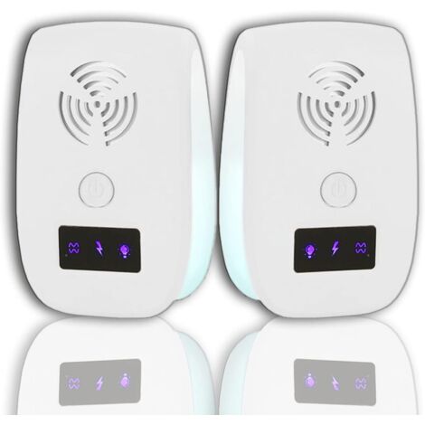 Plug-in-Schädlingsbekämpfer, Ultraschall-Schädlingsbekämpfer, elektronischer Schädlingsbekämpfer – Insektenschutzmittel für Mücken, Mäuse, Spinnen, Kakerlaken (2er-Pack) (1/5)