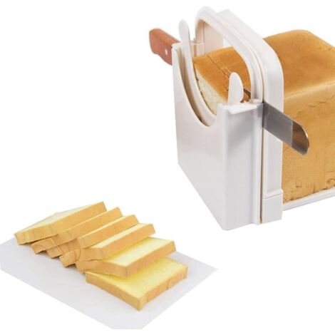 Brotschneidemaschine, Einstellbare Dicke Schneidemaschine Kuchen- und Brotschneider Toastschnitt Kuchennivellierer Einstellbarer manueller Brotschneider Kuchen für Brot Toast
