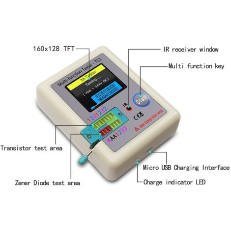 ASHATA TC1 Transistortester – 3,5″ TFT, Selbstk Produktbild-Vorschau 2