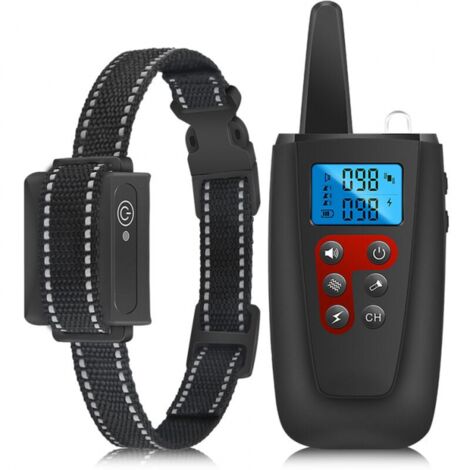 2-in-1-Hundetrainingshalsband, 1000 Meter – Anti-Bell-Halsband mit Fernempfänger, IP67 wasserdicht und wiederaufladbar (1/4)