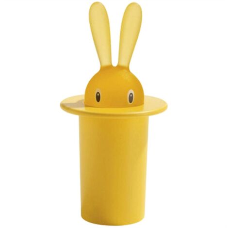 Zahnstocher-Aufbewahrungsbox, große Kapazität, staubdicht, selbstpflückend, Kaninchen-Zahnstocherhalter für Zuhause, Gelb (1/5)